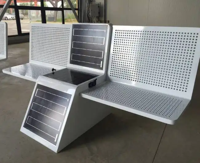 Direct Manufacturer Outdoor Smart Seat Panel Wifi Public Park New Design Solar Bench DDK-2010J