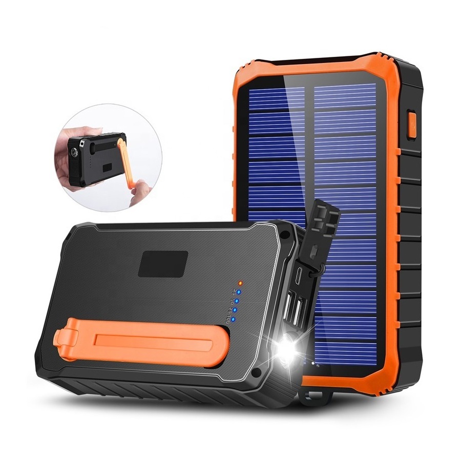 Hand Cranking Solar Power Bank Best Seller Portable Pocket Hand Crank Generator Portable Solar Dynamo Power Banks with LED Flash