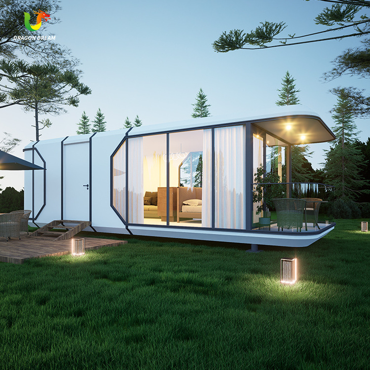 Luxury Beach Villa Decorated Mobile Modular Home Style Prefabricated House Sleep Pod In The Mountains