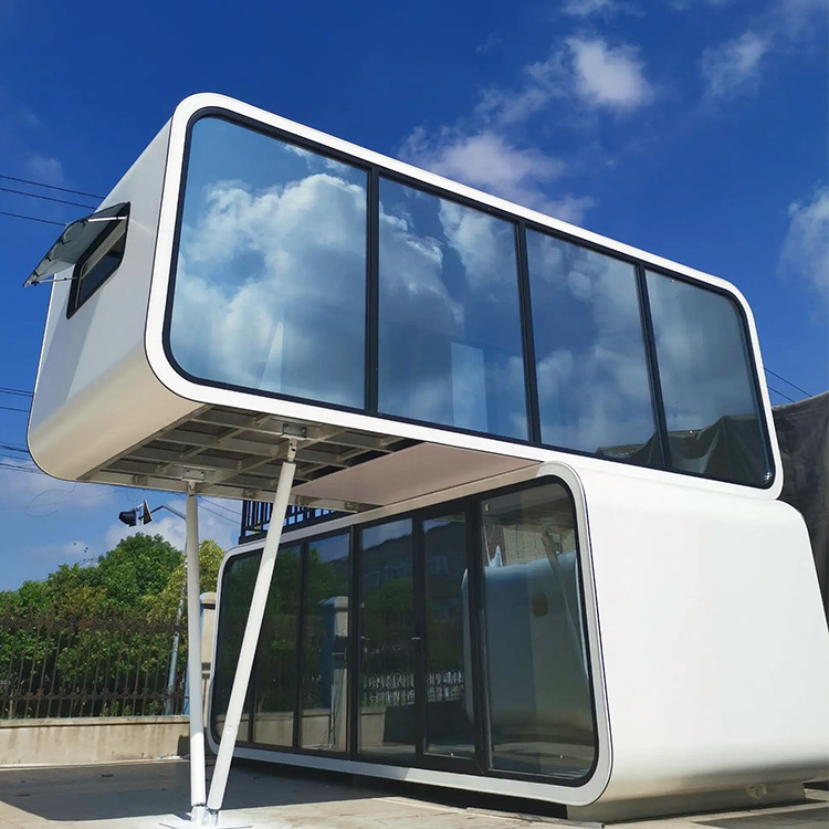 Economic Prefabricated Buildings China Prefabricated House Villas Prefab Modern Capsule Mobile House Space Trailer Houses