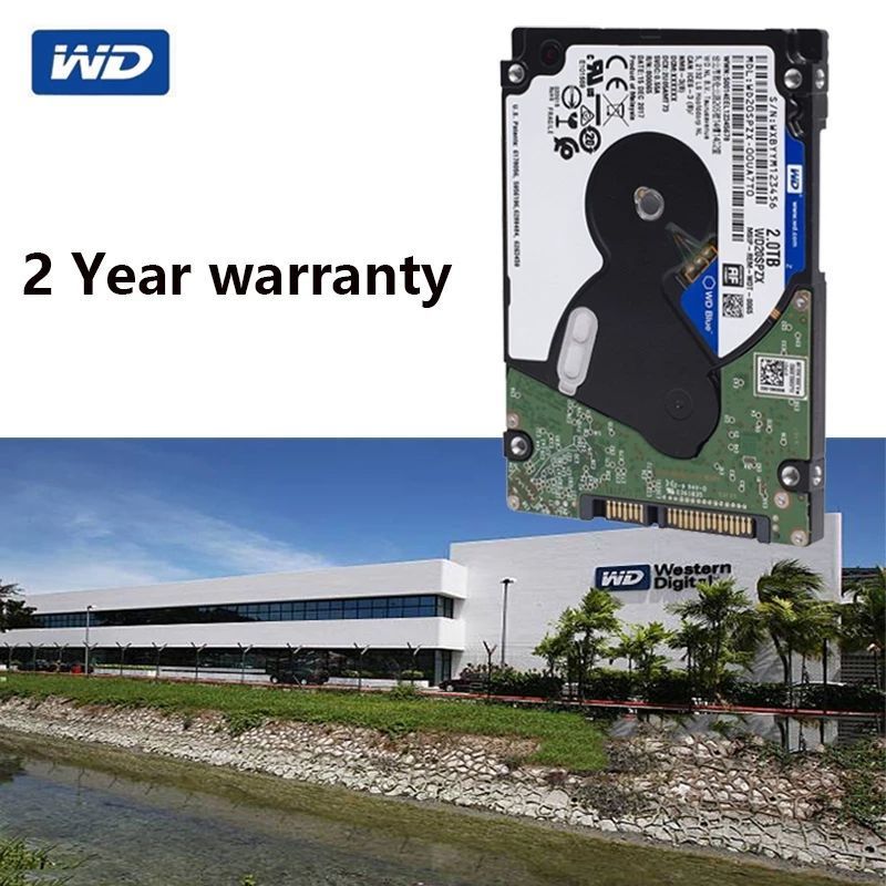 Wholesale WD Blue Hdd 2TB 1TB 500GB 250GB 750GB Internal Hard Drive Disk 2.5 inch Refurbished HDD for Laptop