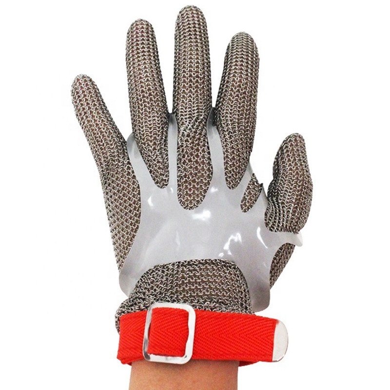 Cut Resistant Stainless Steel Metal Mesh Chainmail Butcher Gloves Meat Cutting Food Processing Knife Sharpen level 5 protection