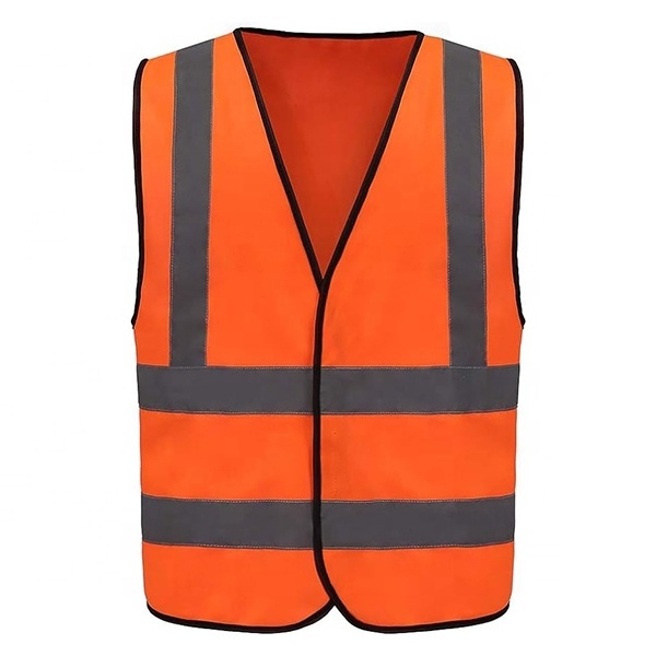 Reflective Safety Vest, Orange Reflective High Visibility, Hi Vis Silver Strip For Crossing Guard, Road, Construction, Running