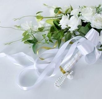 Bridal holder bouquet holder 15 heads silk rose bouquet wedding flowers