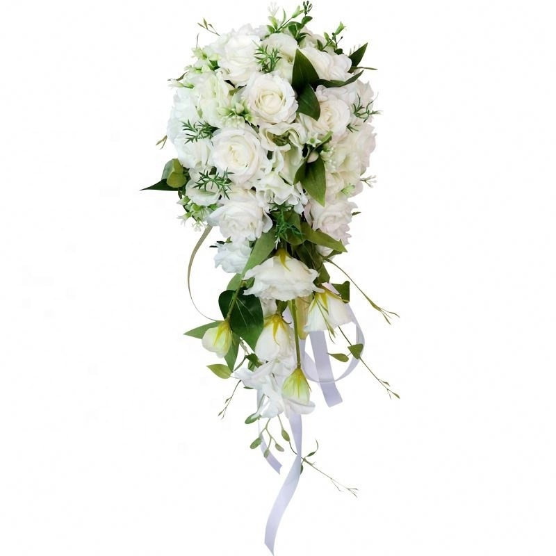 Bridal holder bouquet holder 15 heads silk rose bouquet wedding flowers