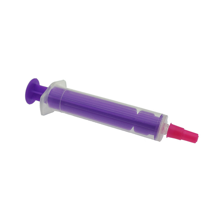 Plastic Empty Syringe Shaped Candy Toy For Liquid Fruit Jam&Chocolate Cream