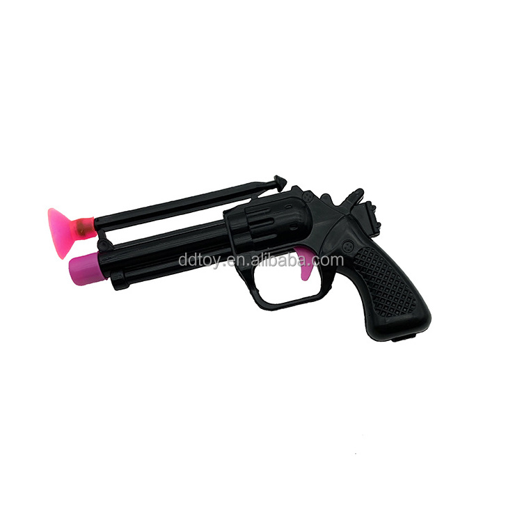 Hot Selling Plastic Revolving Pistol Handgun Toys With Sucker For Kids Funny Playing