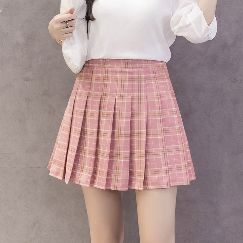 Girls Womens A Line Pleated Mini Skirts Cute School Outfits Cheer Uniform Tennis Skort Golf Shorts Plaid Dress Skater Skirt