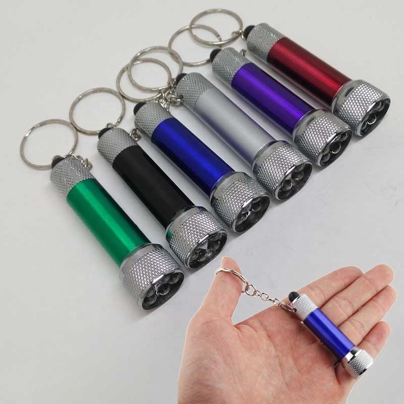 Mini Flashlights Battery Powered Small Keyring Torch Super Bright Light Bulb Aluminium Led Keychain Flashlight