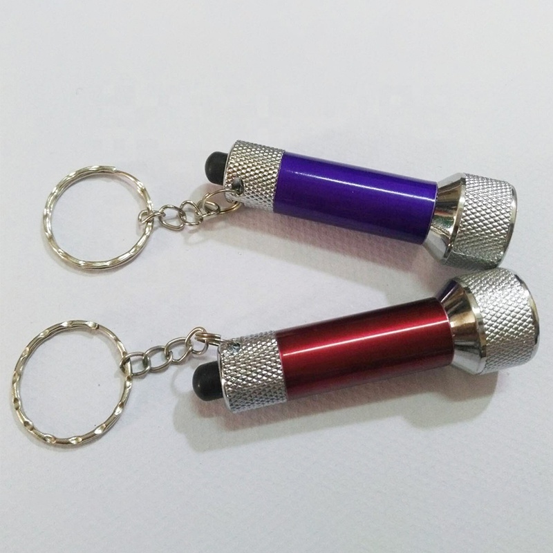 Mini Flashlights Battery Powered Small Keyring Torch Super Bright Light Bulb Aluminium Led Keychain Flashlight