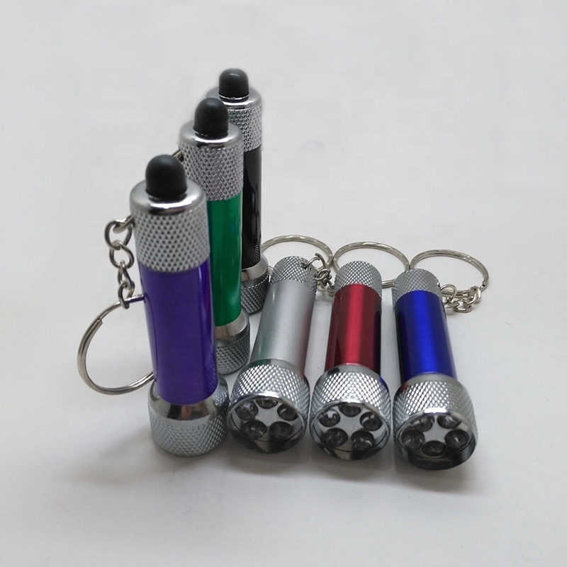 Mini Flashlights Battery Powered Small Keyring Torch Super Bright Light Bulb Aluminium Led Keychain Flashlight