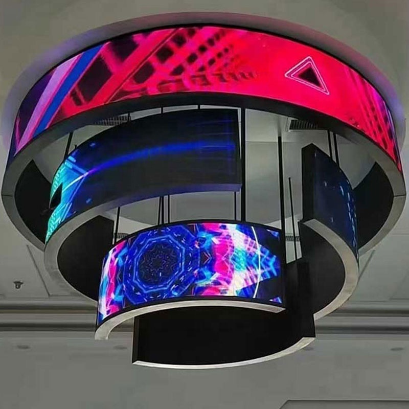 Creative Front Magnetic Maintenance Flexible HD Soft Led Module P2 P2.5 P3 Curved Advertising Display Screen For Various Shapes