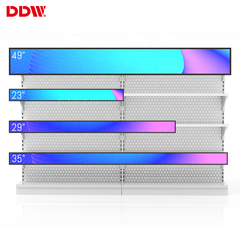 19 21 23 24 28 35 37 43 48 88 Inch LCD Shelf Edge Panel Advertising Touch Screen Stretch Bar Lcd Display