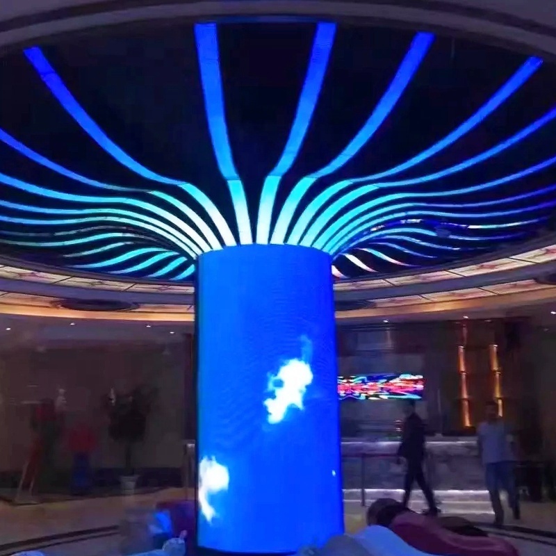 Indoor circular curved soft absen round circle led display flexible led screen