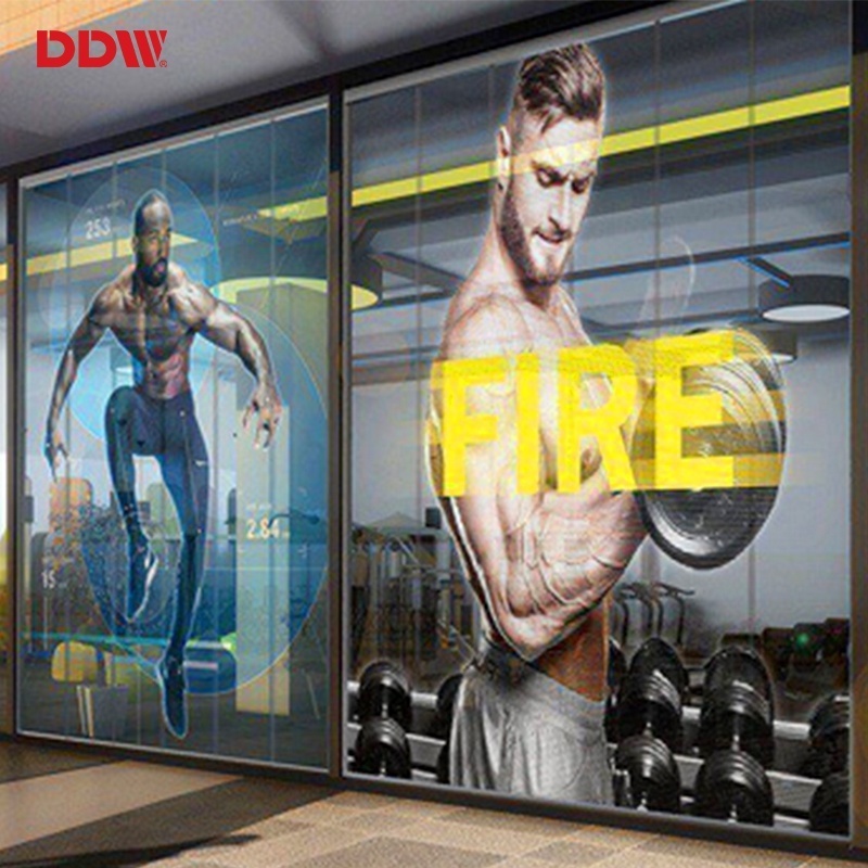 Indoor Outdoor P3.91 Transparente Curtain Window Glass Led Video Wall Display High Brightness Transparent Led Screen