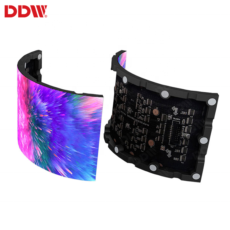 Custom Front Maintenance Magnetic Flexible Soft Led Module Panel P1.5 P1.8 P2 P2.5 HD Cylinder Led Screen For Creative Display