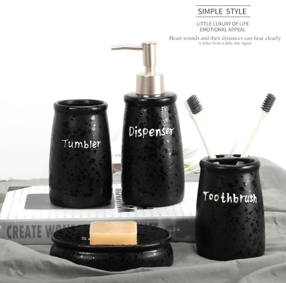 Wholesale Handmade Toothbrush White Letter Printing Bathroom Accessories Black