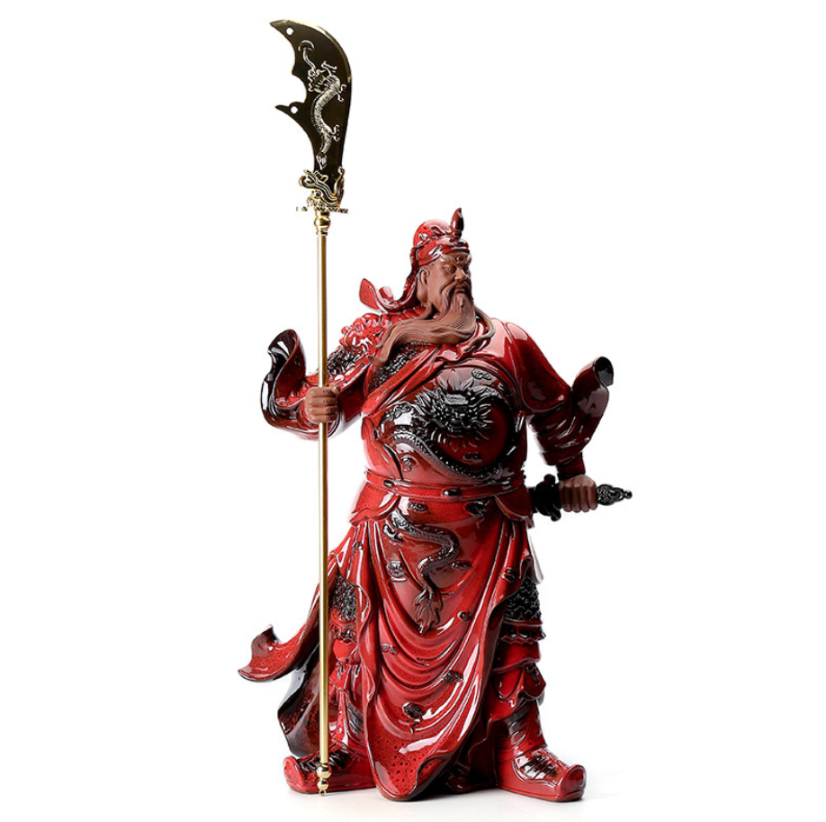 Wholesale custom religious figure statues Famous Hero Guanyu Decoration Craft Ceramic