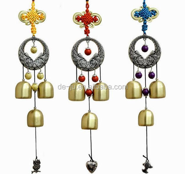 Custom Made Sign Vintage Chinese Knot Double Carps Mini Wind Chimes