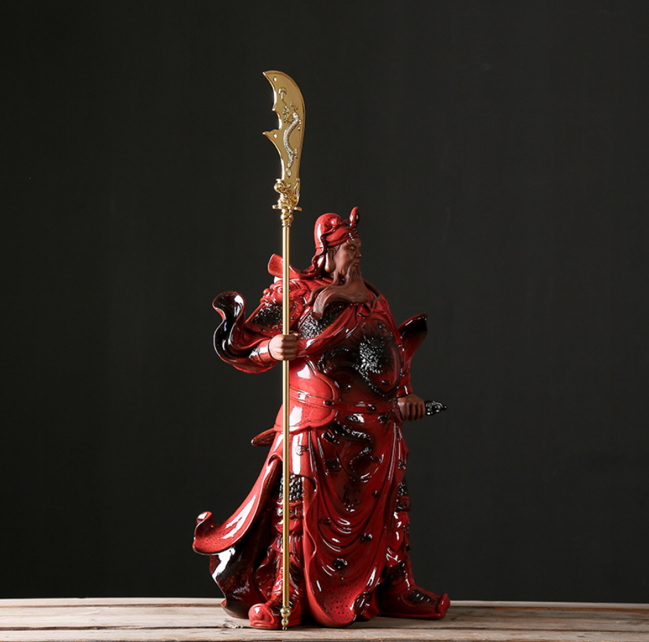 Wholesale custom religious figure statues Famous Hero Guanyu Decoration Craft Ceramic