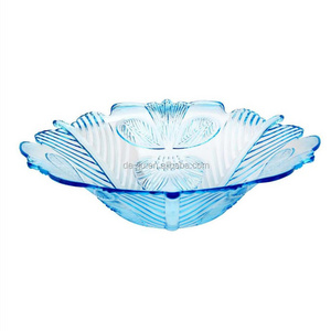 Reusable Round PC Acrylic Salad Bowl Crystal Clear Unique Fancy Snack Fruit Tray