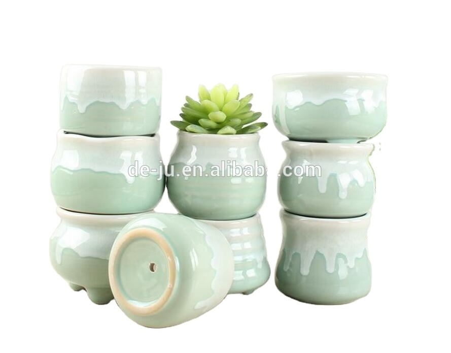 Wholesale Decorative Pots Ceramic Flower Cream Glazed China Ceramic Vase