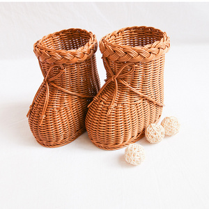 Small Shoes Personality Flower Arranging Rattan Baskets For Plants