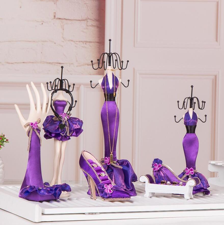 Senior Purple 6 pcs Models Jewelry Display Set Gifts For Women Teachers