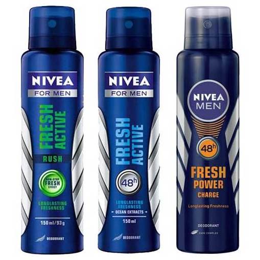 Nivea Men Deo Spray Fresh Active 3x 150ml