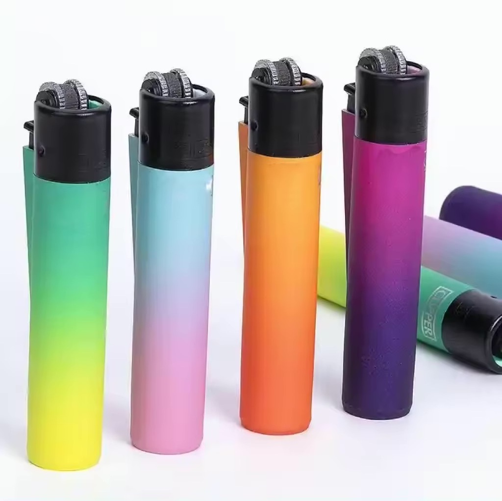 Hot Sale Wholesale Price Gas Windproof Custom Logos Funny Top-grade Slant Torch Lighter  Refillable Cricket Lighters