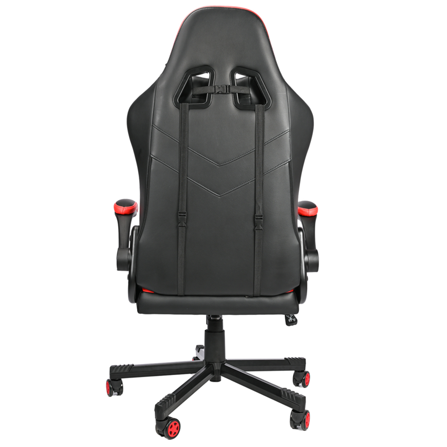 EFU-F013 Ergonomic Office Chair With Headrest And Lumbar Support Flip Armrest PU Leather Swivel Computer Chair Gaming Chair