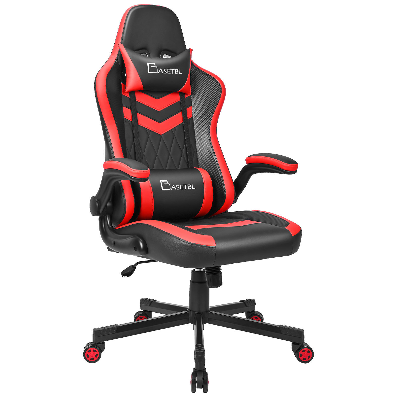 EFU-F013 Ergonomic Office Chair With Headrest And Lumbar Support Flip Armrest PU Leather Swivel Computer Chair Gaming Chair