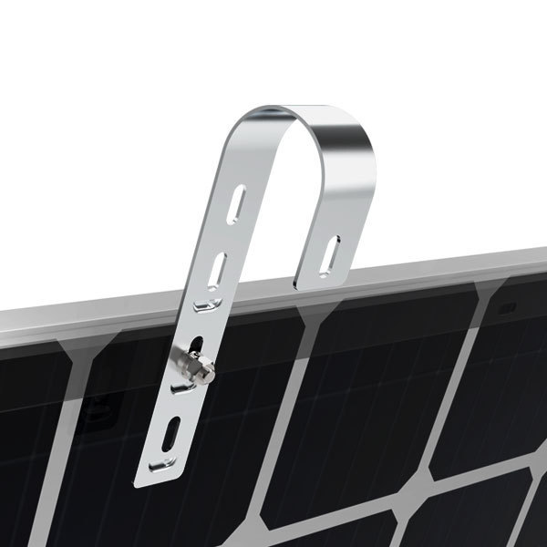 EFU Hot Sale Adjustable Aluminium Flat Roof Simple Triangular Solar Mounting Bracket Kit System End Clamp