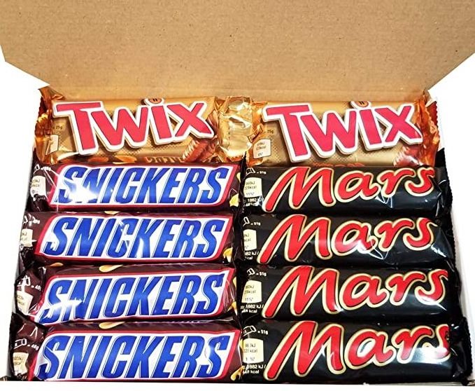 Mars Chocolate Bars , M&Ms , Snickers, Twix,  Bounty ...