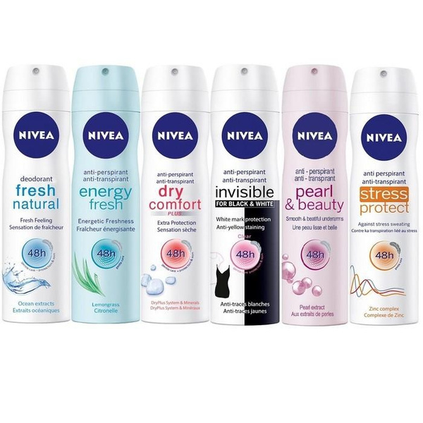 Professional Quality Nivea Deodorant body spray 150ml X6 bottles pack /Nivea Odor Eliminate Spray German Origin