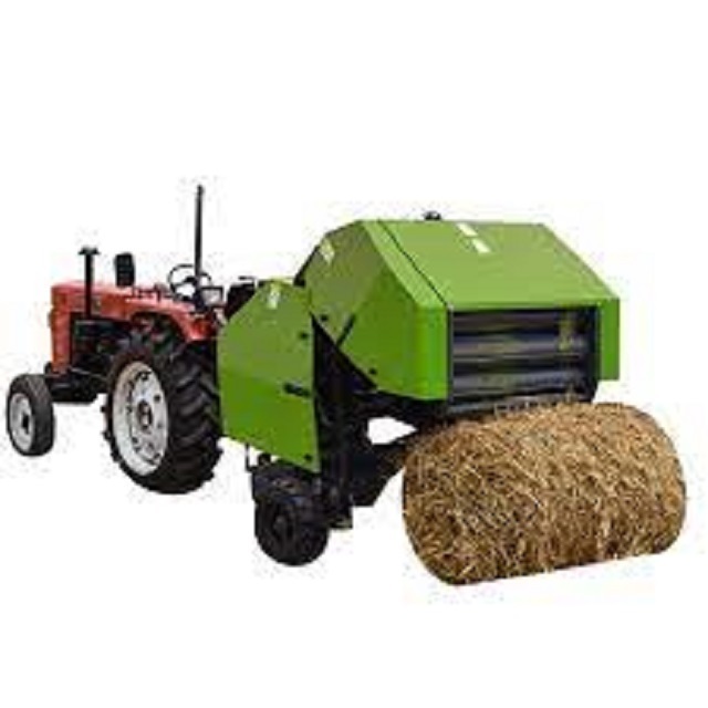 Diesel engine rice straw corn silage packing mini round hay baler machine alfalfa grass wrapper roll baler price