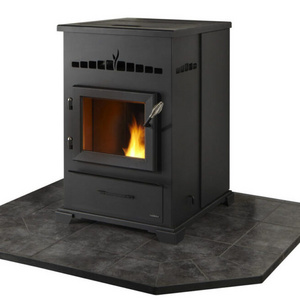 Free Standing Biomass Wood Pellet Stove With Back Boiler For Room Water Heating Radiators