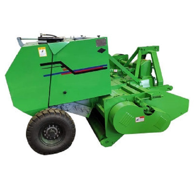 Diesel engine rice straw corn silage packing mini round hay baler machine alfalfa grass wrapper roll baler price