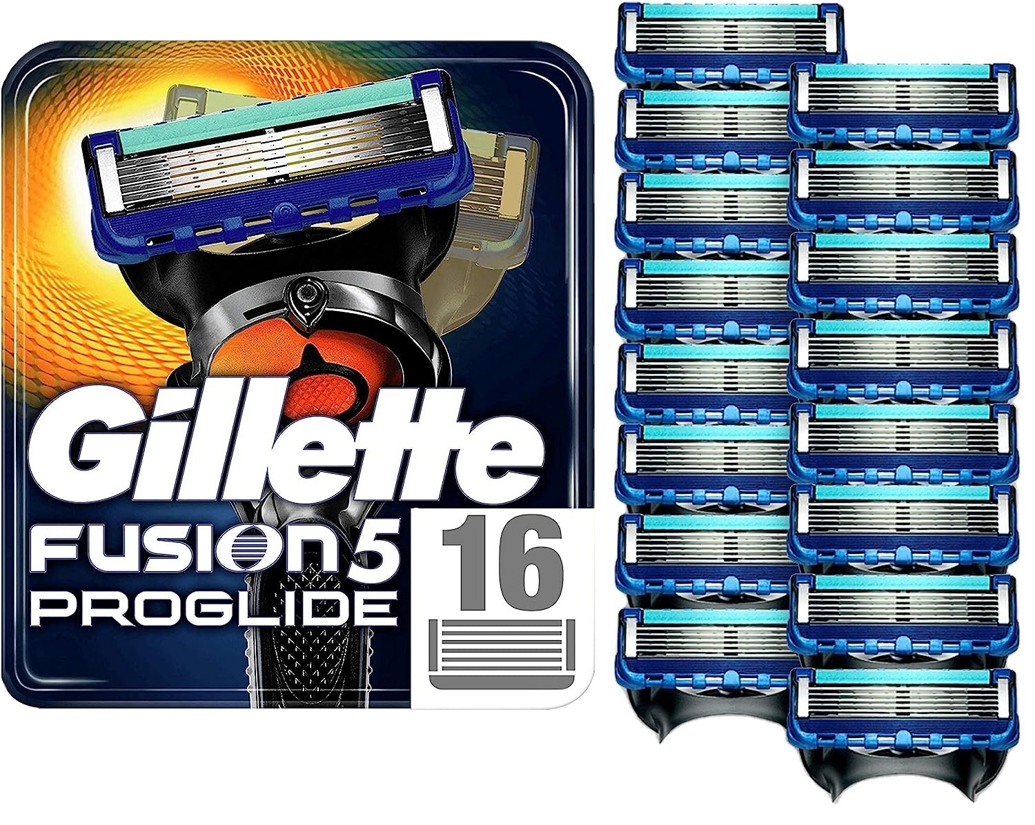 16 Gillette ProGlide Plus Men 5 Blade Razor Cartridges Fit All Fusion5 New