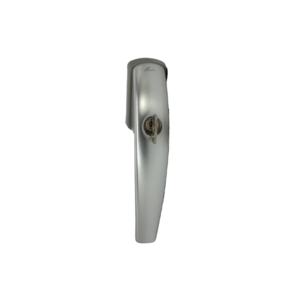 Original Roto Swing handle, lockable, with Logo, 40Nm, natural silver color, spindle length 37mm