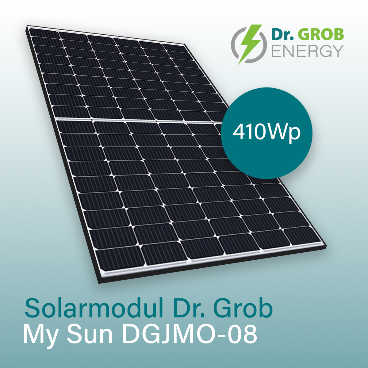 Dr Grob Monofacial Half-Cell Solar Panel 400 Watt With TUV WEEE Certification For On-Grid Solar System