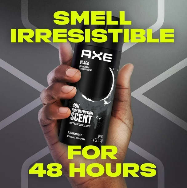 Hot Selling Price AXE Body Spray Deodorant for Men Black, 4.0 oz Wholesale Supplier