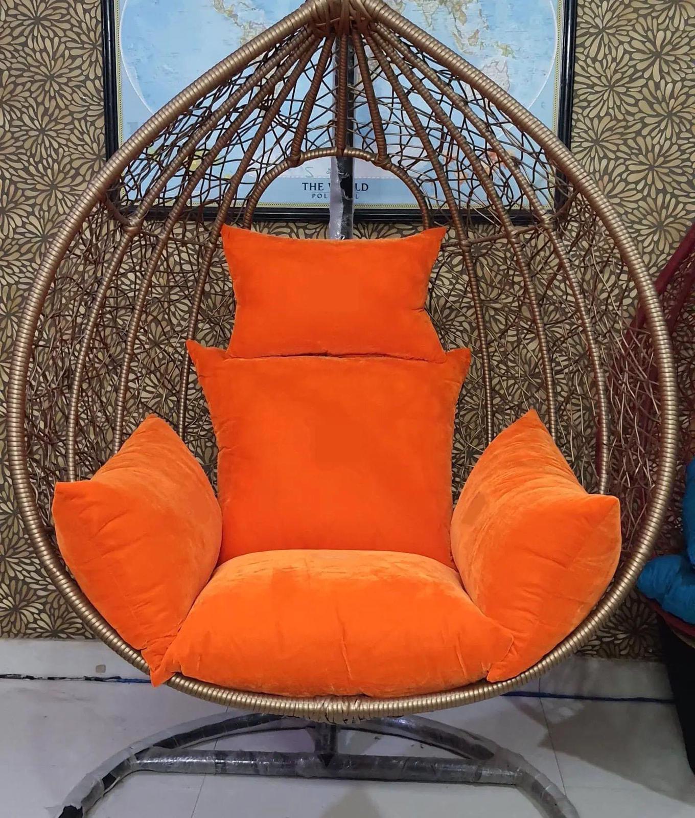 Wholesale indoor outdoor patio rattan wicker hanging egg swing chair with metal stand for sell and fast delivery to usa europe