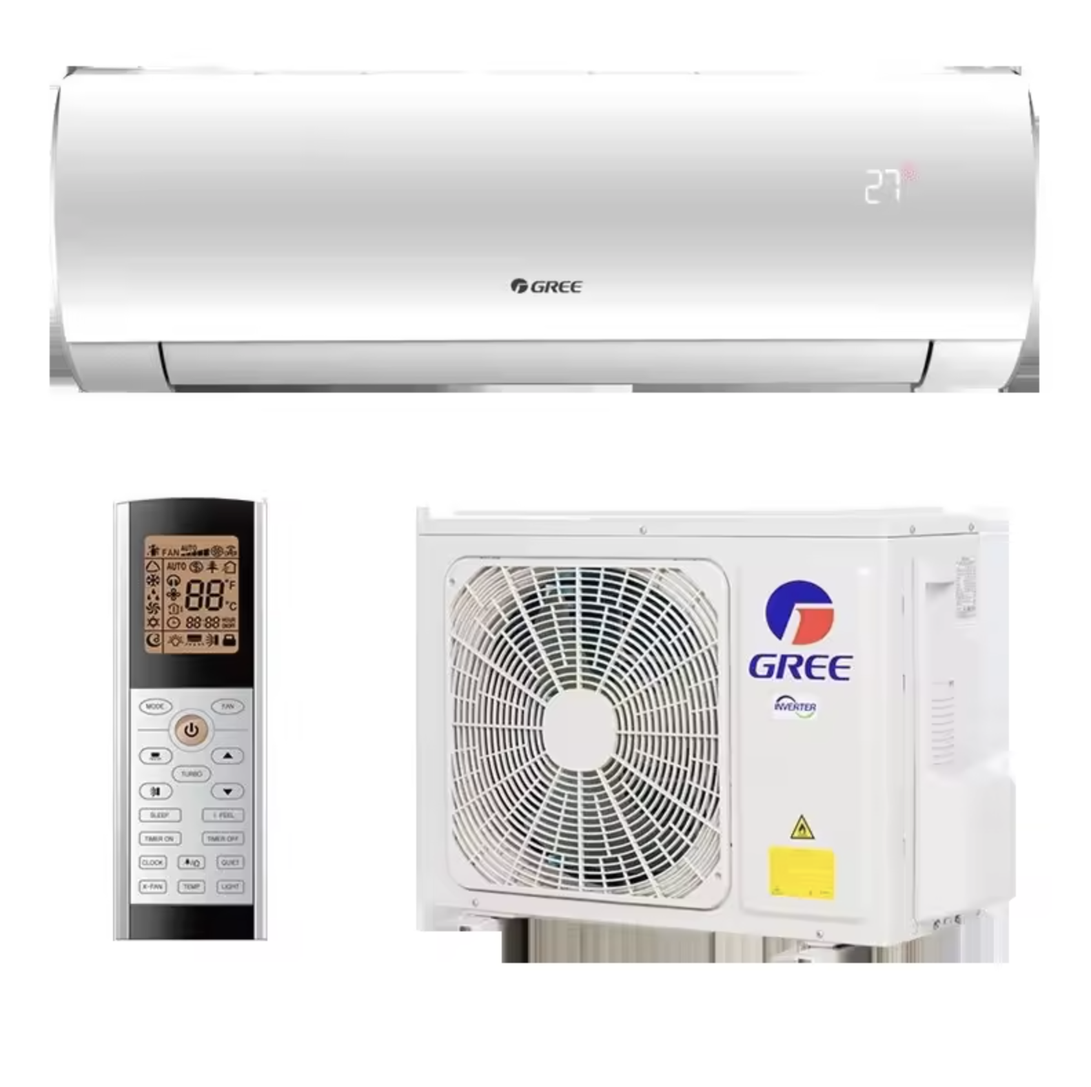 Cheap Price GREE 3 Ton Split Type Wall Mounted Air Conditioner Electric Room AC Free Spare Part Fixed Frequency Cooling Only 240