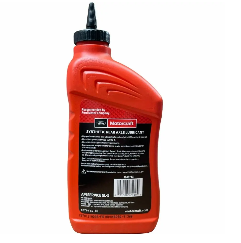 Motorcraft SAE 75W-140 Synthetic Rear Axle Lubricant Gear Oil