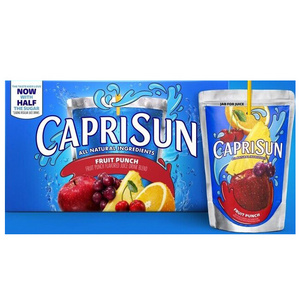 Capri Sun Fruit Punch Flavored Juice Drink, 10 ct Box, 6 fl oz Pouches