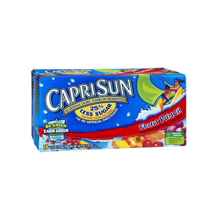 Capri Sun Fruit Punch Flavored Juice Drink, 10 ct Box, 6 fl oz Pouches