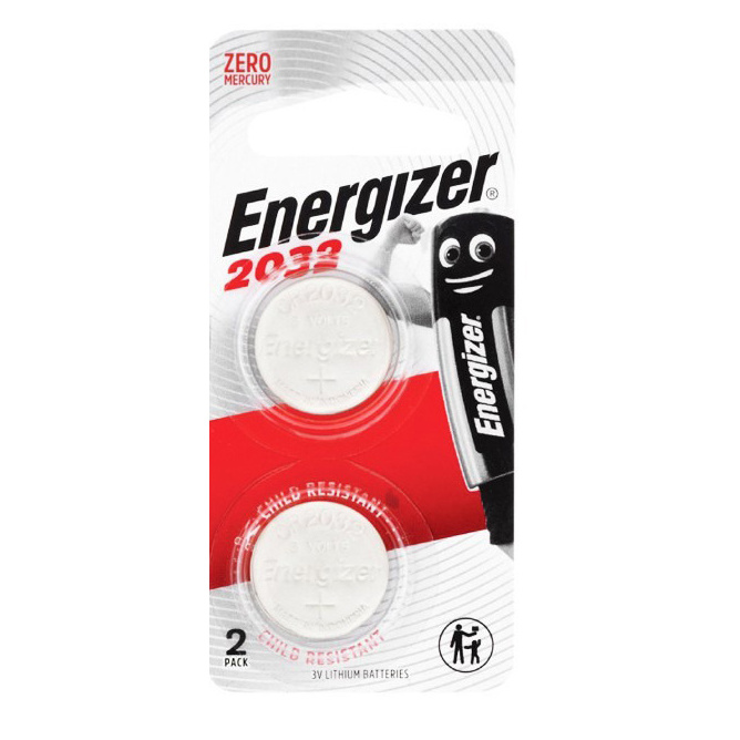 Energizer CR2032 3 Volt Lithium Coin Battery 10 Pack (2x5 Pack)