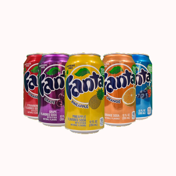 Fanta Exotic 330ml / Fanta Soft Drink / Fanta Soda pack of 24X 330ml can all flavours