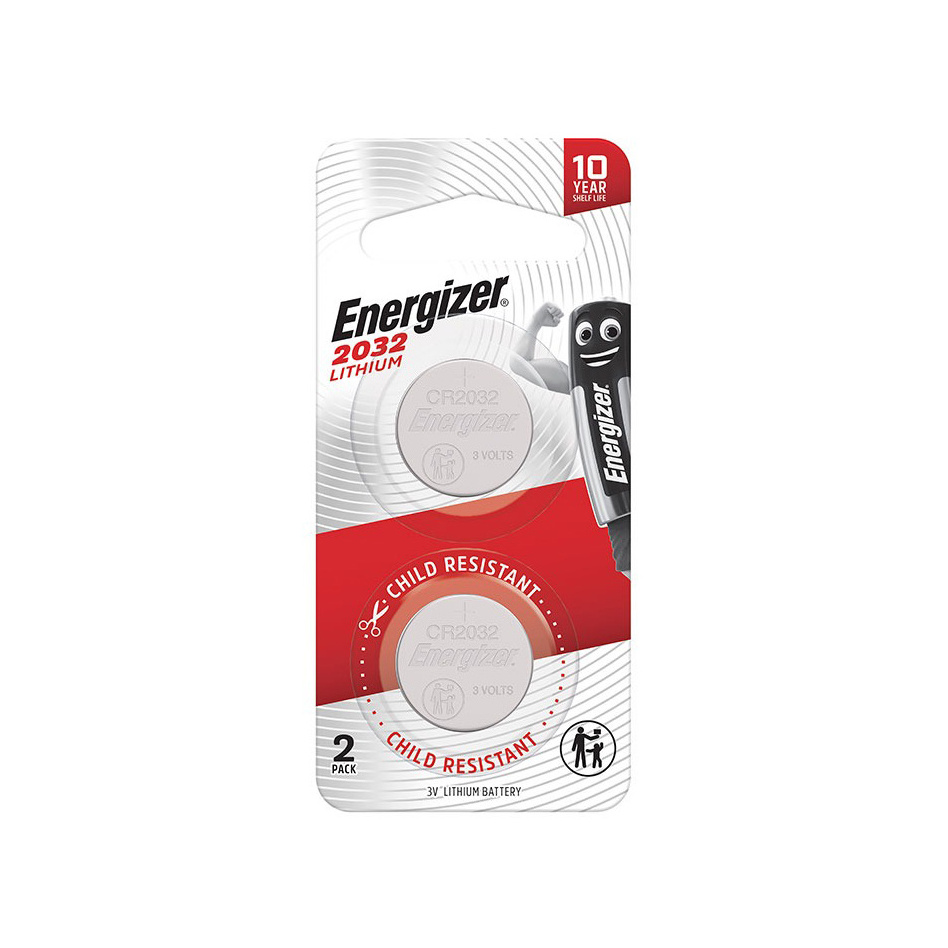 Energizer CR2032 3 Volt Lithium Coin Battery 10 Pack (2x5 Pack)